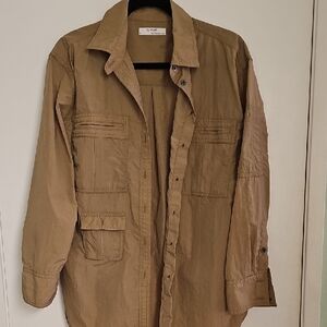 Banana Republic ladies Tan Shirt Jacket Size Small Nwot